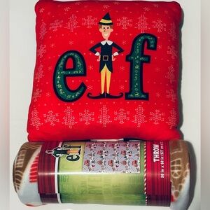 NEW!! Buddy The Elf Fleece Holiday Throw Blanket And Pillow Set (NWT)